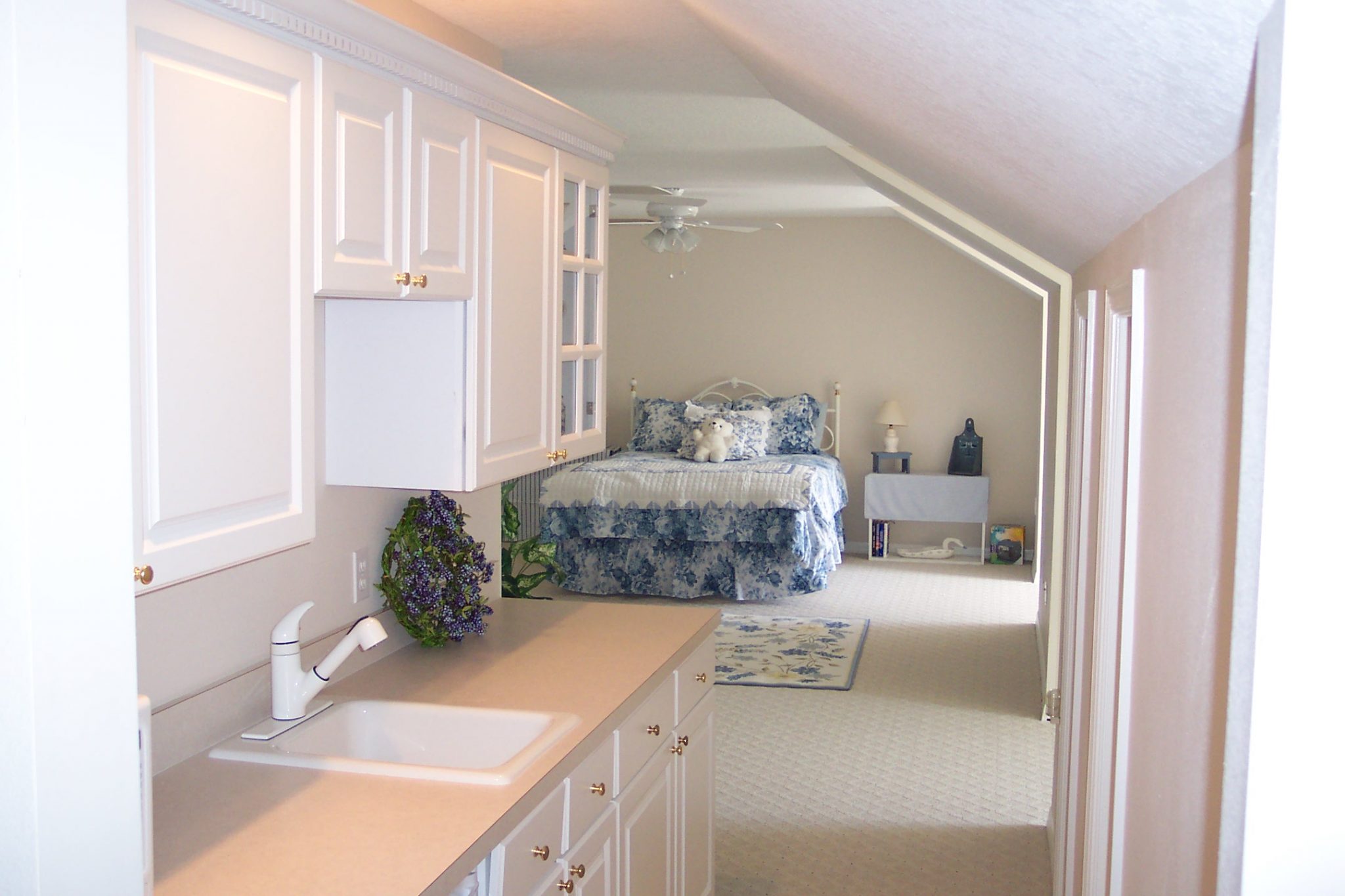 View of Windsor studio showing spacious kitchenette.  View more pictures in "Tour a Smart Home" link